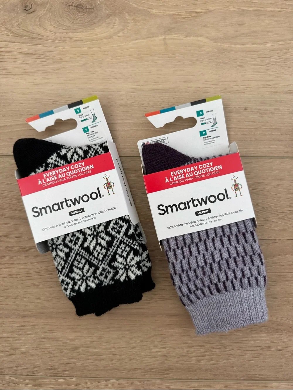 Smartwool Women’s Merino Light Cushion Crew Socks x 2 Pair Small Outdoor Warm
